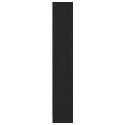 Libreria a 4 Ripiani Rovere Nero 80x24x143 cm in Truciolato | homemem39