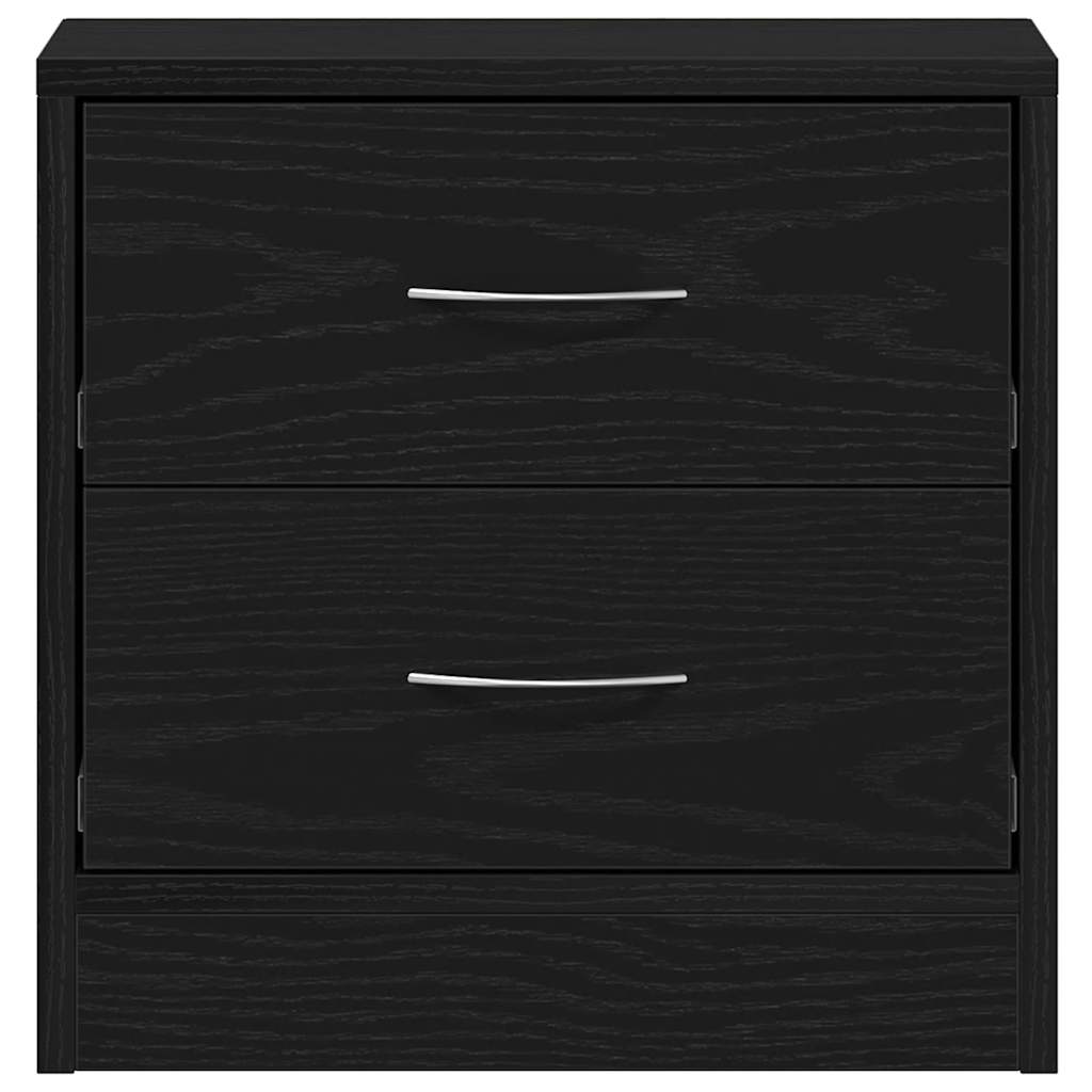 Comodino Rovere Nero 40x30x40 cm in Legno Multistrato - homemem39