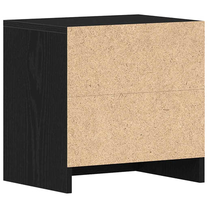 Comodino Rovere Nero 40x30x40 cm in Legno Multistrato - homemem39
