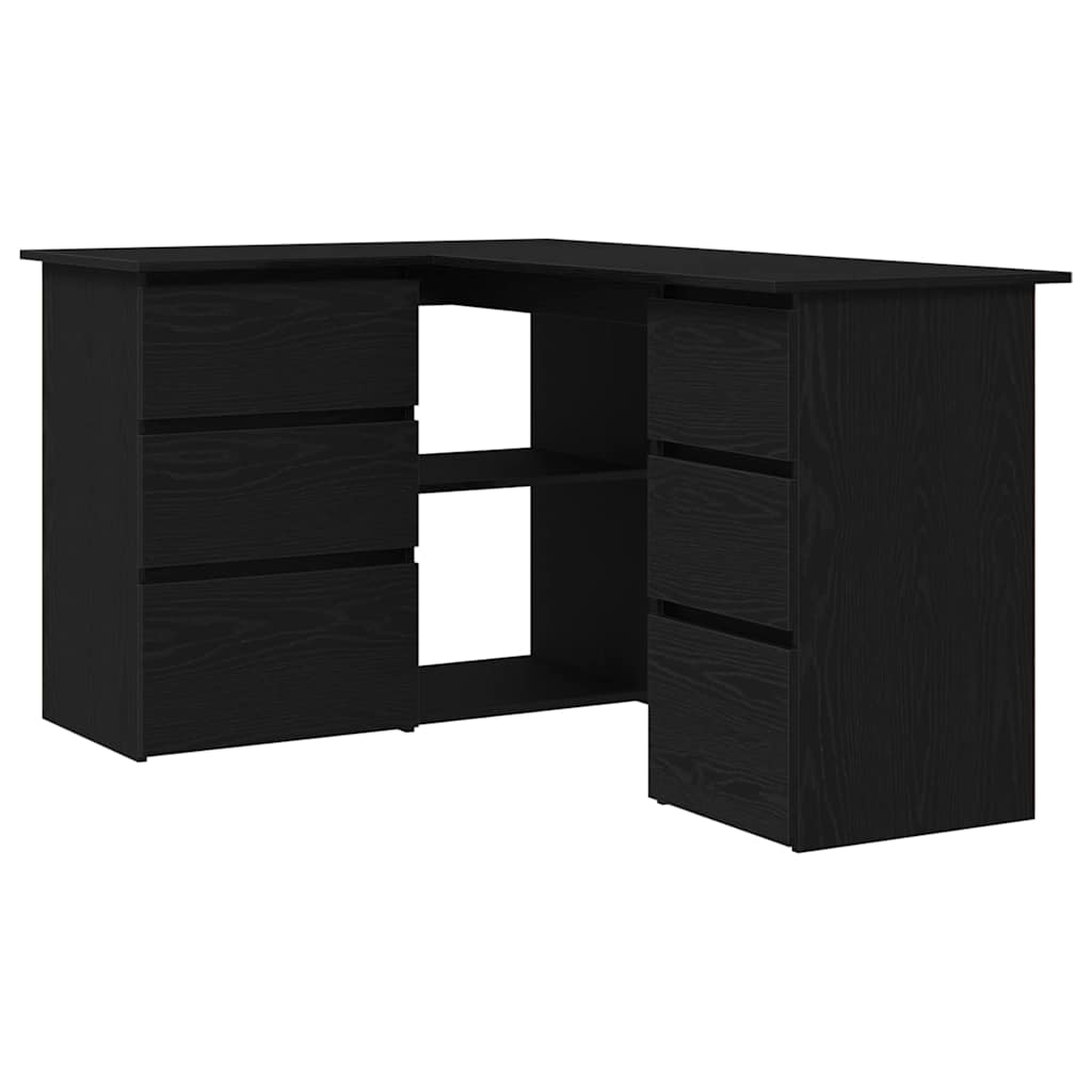 Scrivania Rovere Nero 145 x 100 x 76 cm Legno multistrato