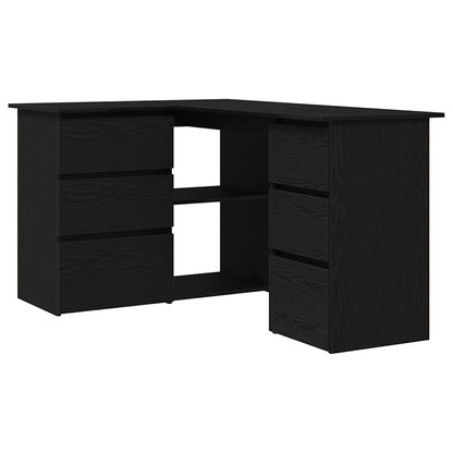 Scrivania Rovere Nero 145 x 100 x 76 cm Legno multistrato