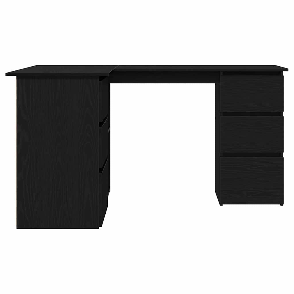 Scrivania Rovere Nero 145 x 100 x 76 cm Legno multistrato | homemem39