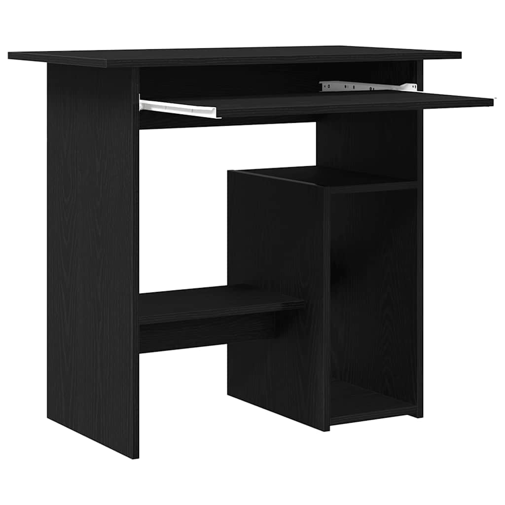 Scrivania Rovere Nero 80x45x74 cm in Legno Multistrato | homemem39