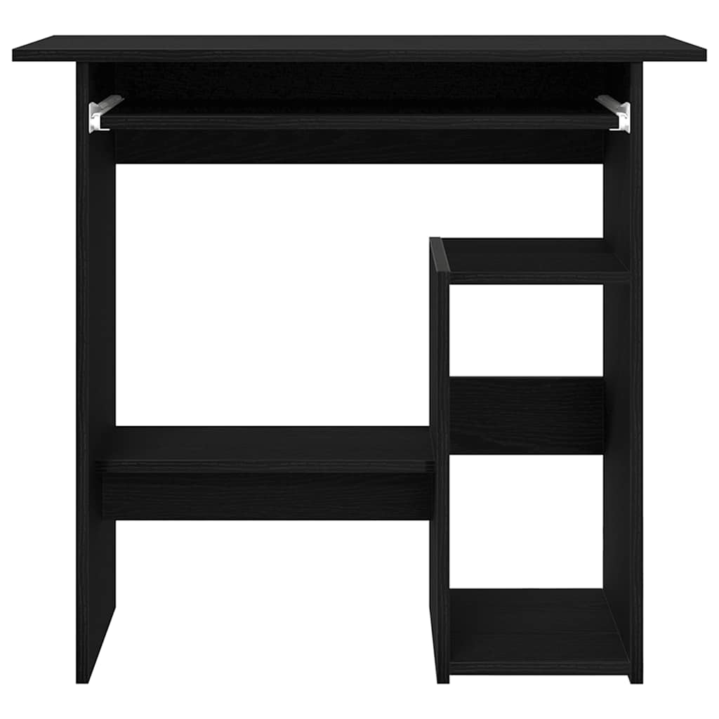 Scrivania Rovere Nero 80x45x74 cm in Legno Multistrato | homemem39