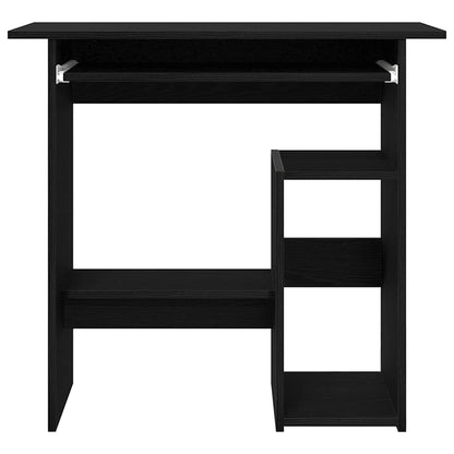 Scrivania Rovere Nero 80x45x74 cm in Legno Multistrato