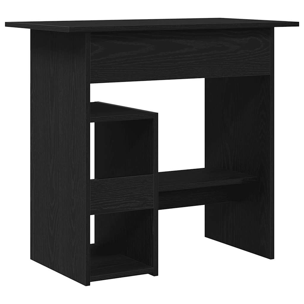 Scrivania Rovere Nero 80x45x74 cm in Legno Multistrato | homemem39