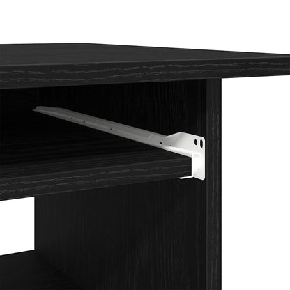 Scrivania Rovere Nero 80x45x74 cm in Legno Multistrato | homemem39