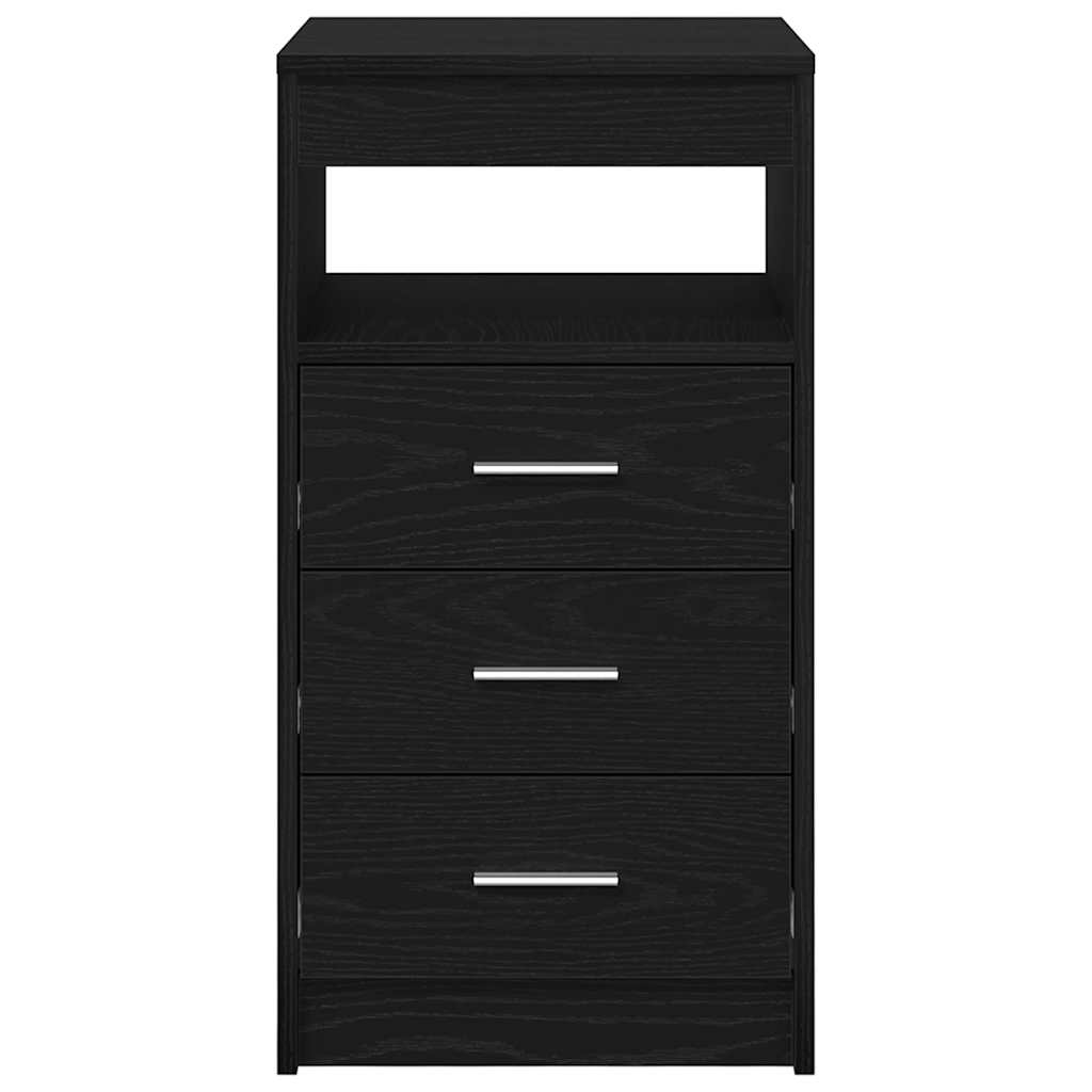 Cassettiera Rovere Nero 40x50x76 cm in Legno Multistrato | homemem39