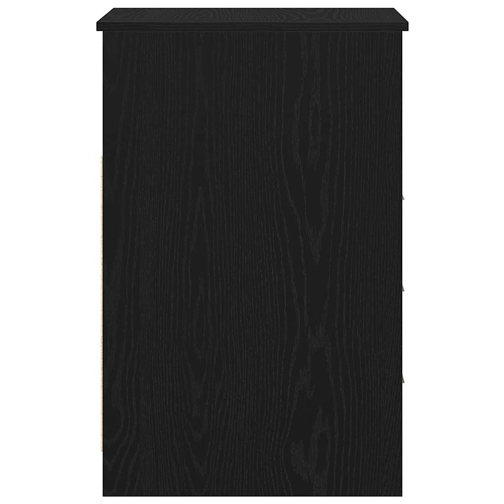 Cassettiera Rovere Nero 40x50x76 cm in Legno Multistrato | homemem39