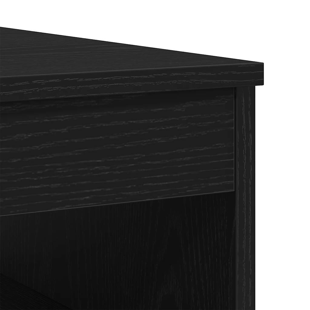 Cassettiera Rovere Nero 40x50x76 cm in Legno Multistrato