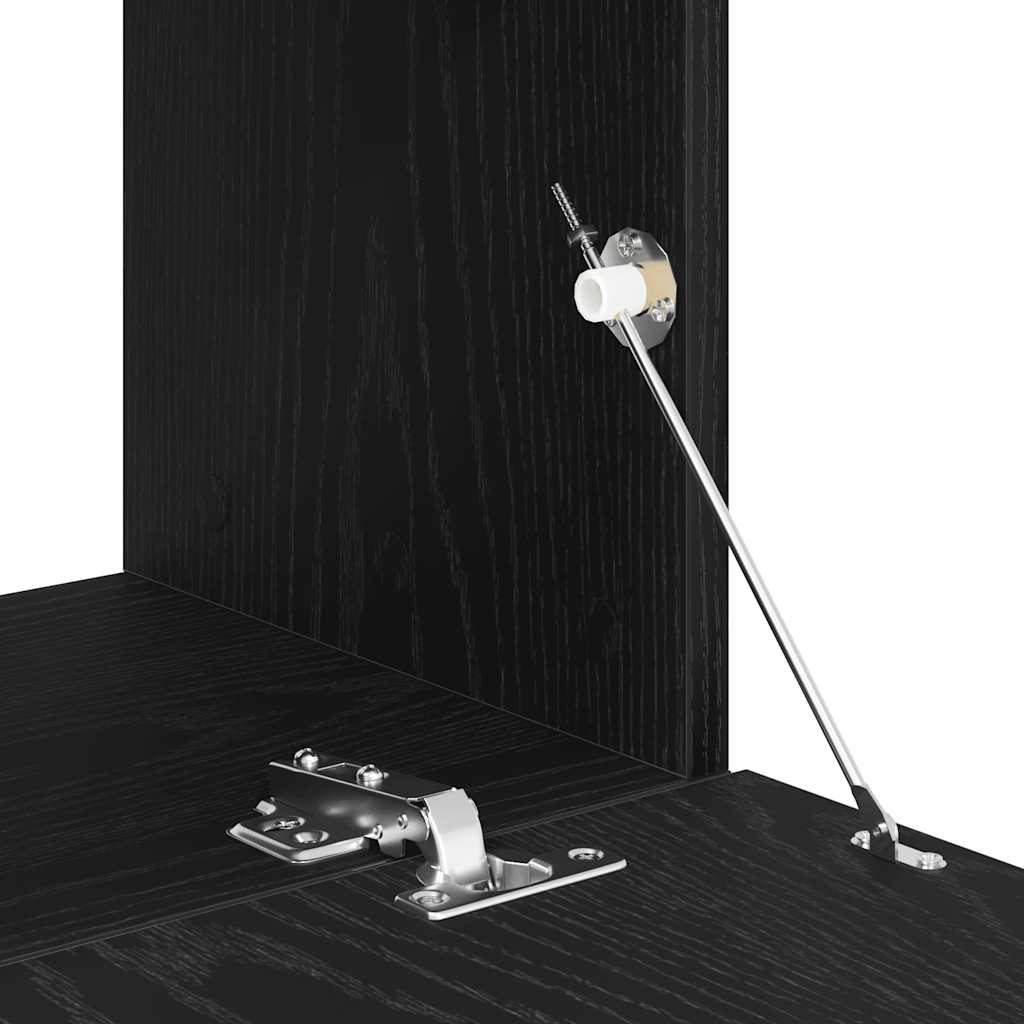 Mobile TV Rovere Nero 120x30x30,5 cm in Legno Multistrato | homemem39