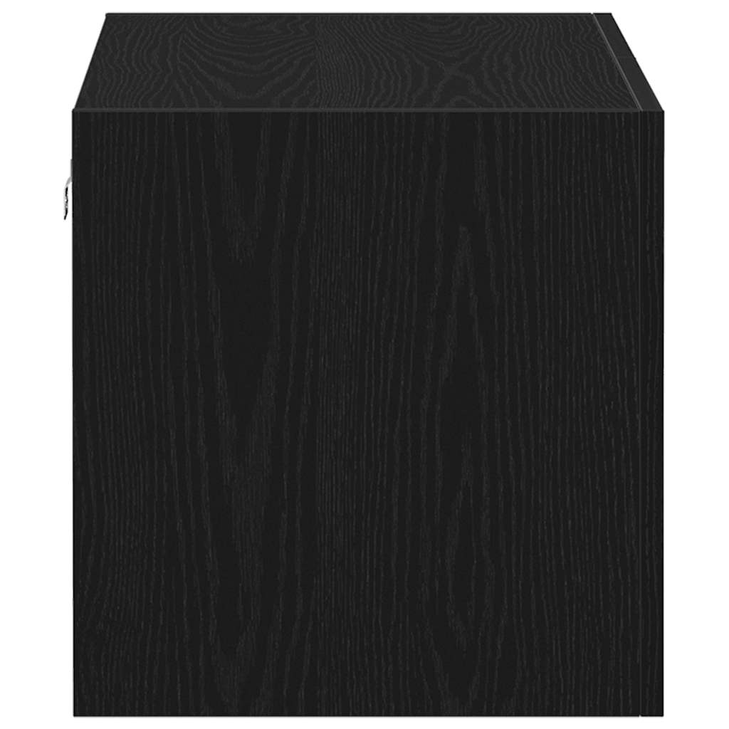 Armadietto a Muro Rovere Nero 80x39x40 cm in Truciolato | homemem39