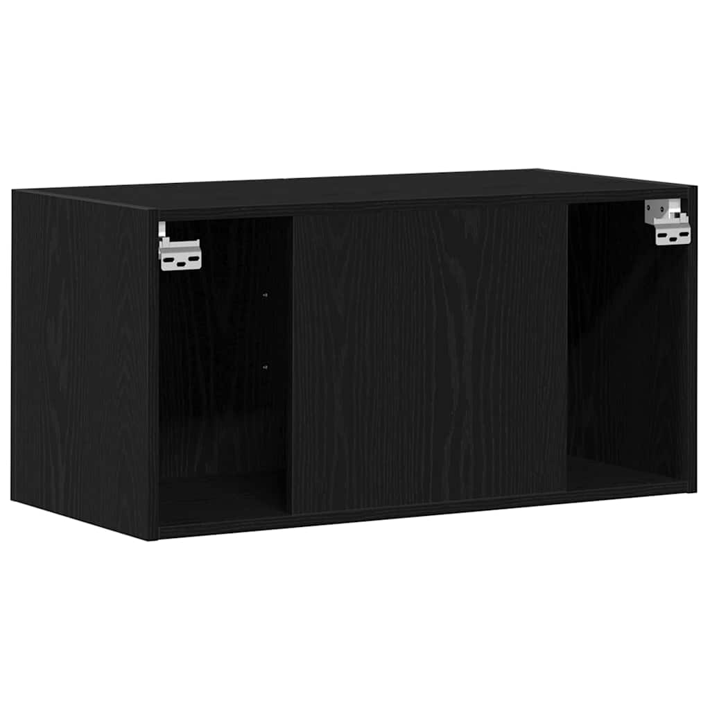Armadietto a Muro Rovere Nero 80x39x40 cm in Truciolato | homemem39