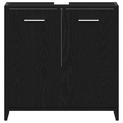 Mobile Lavabo Bagno Rovere Nero 60x30x60cm in Legno Multistrato | homemem39