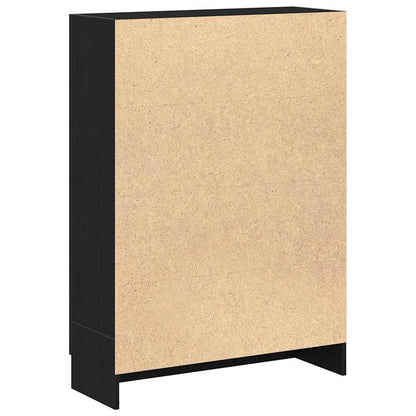 Libreria Rovere Nero 82,5x30,5x115 cm in Legno Multistrato | homemem39
