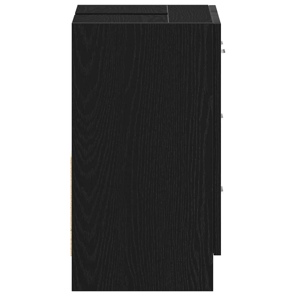 Mobile Lavabo Rovere Nero 63x30x54 cm in Legno Multistrato | homemem39