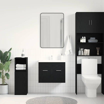 Mobile Lavabo da Bagno Rovere Nero 60x38,5x46 cm in Truciolato | homemem39