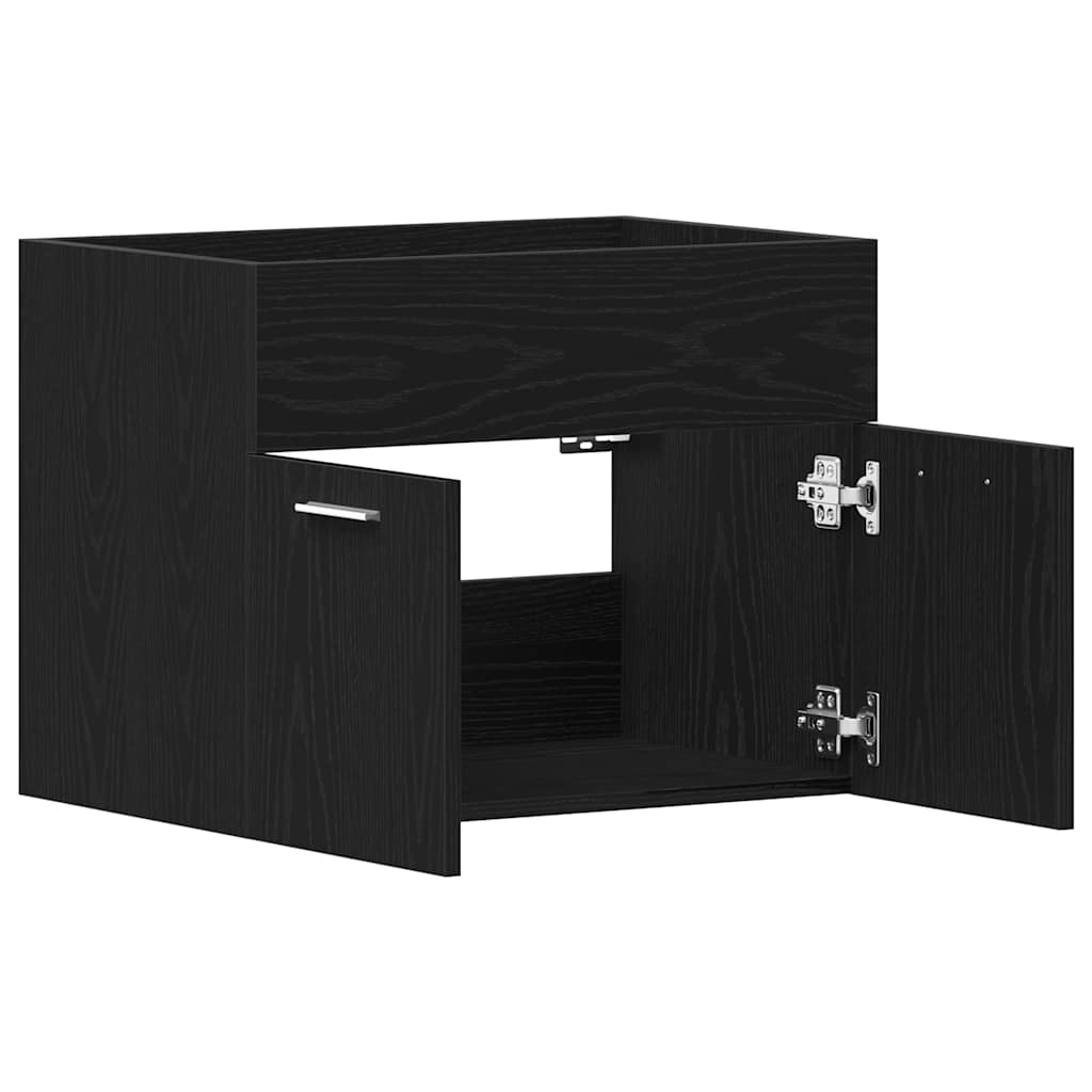 Mobile Lavabo da Bagno Rovere Nero 60x38,5x46 cm in Truciolato | homemem39