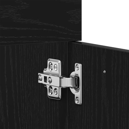 Mobile Lavabo da Bagno Rovere Nero 60x38,5x46 cm in Truciolato