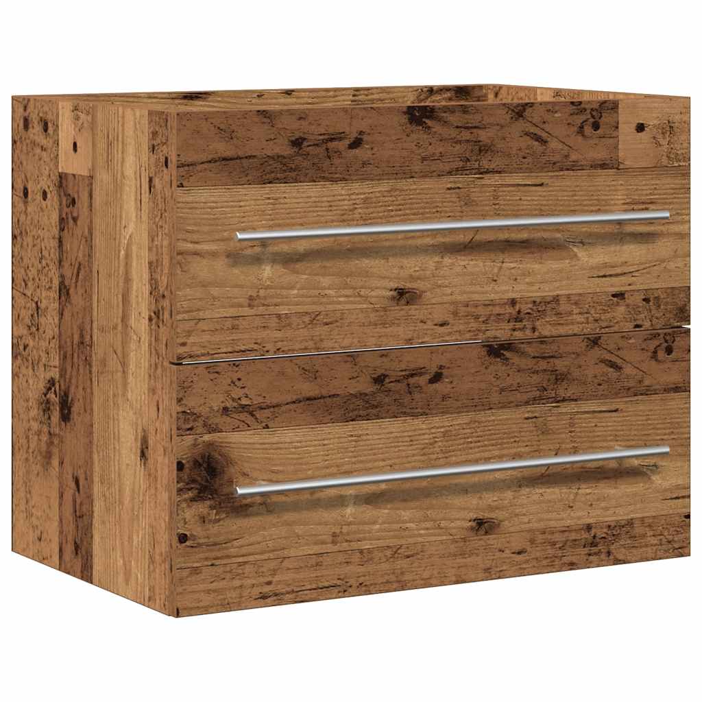 Mobile Lavabo da Bagno Legno Antico 60x38,5x48 cm in Truciolato