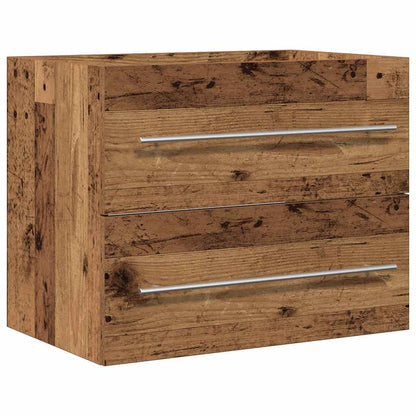Mobile Lavabo da Bagno Legno Antico 60x38,5x48 cm in Truciolato