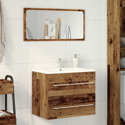 Mobile Lavabo da Bagno Legno Antico 60x38,5x48 cm in Truciolato