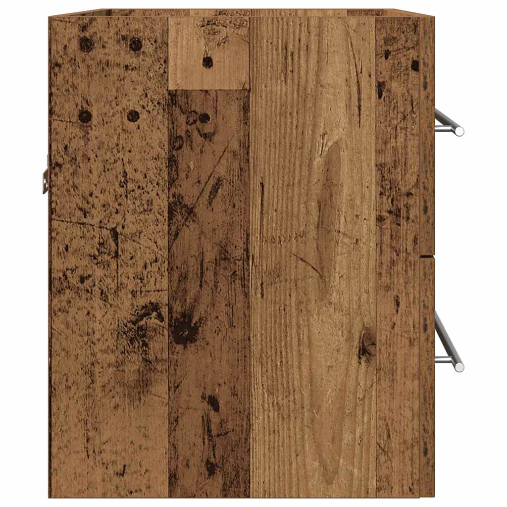 Mobile Lavabo da Bagno Legno Antico 60x38,5x48 cm in Truciolato