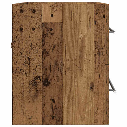 Mobile Lavabo da Bagno Legno Antico 60x38,5x48 cm in Truciolato