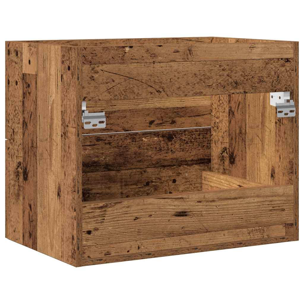 Mobile Lavabo da Bagno Legno Antico 60x38,5x48 cm in Truciolato