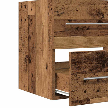 Mobile Lavabo da Bagno Legno Antico 60x38,5x48 cm in Truciolato