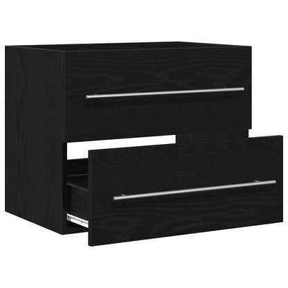 Mobile Lavabo da Bagno Rovere Nero 60x38,5x48 cm in Truciolato | homemem39