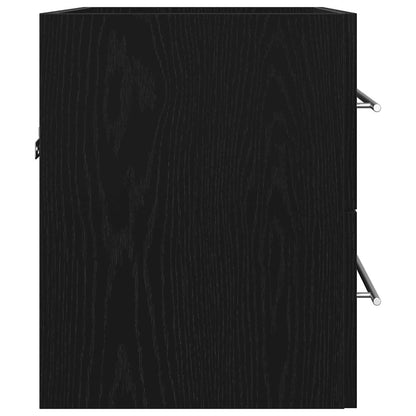 Mobile Lavabo da Bagno Rovere Nero 60x38,5x48 cm in Truciolato | homemem39