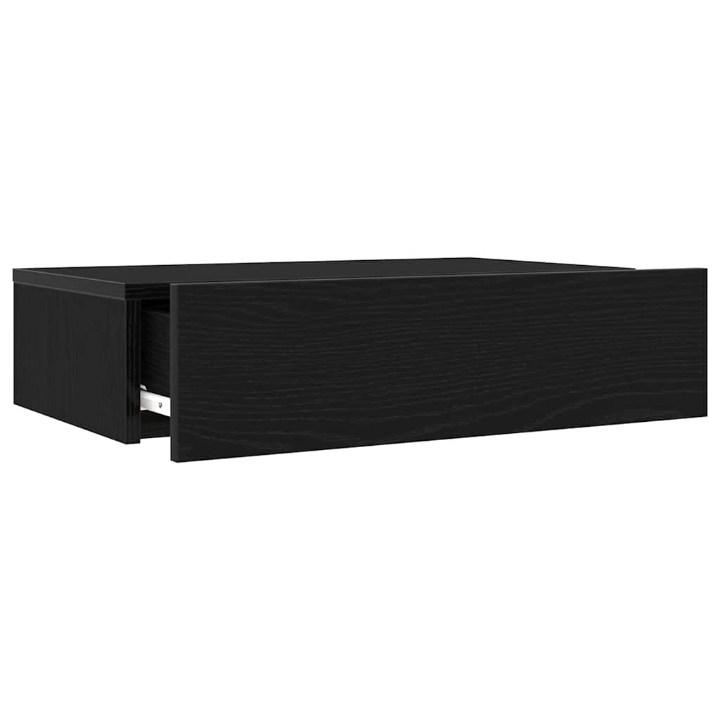 Mobili Porta TV con Luci a LED 2 pz Rovere Nero 60x35x15,5 cm