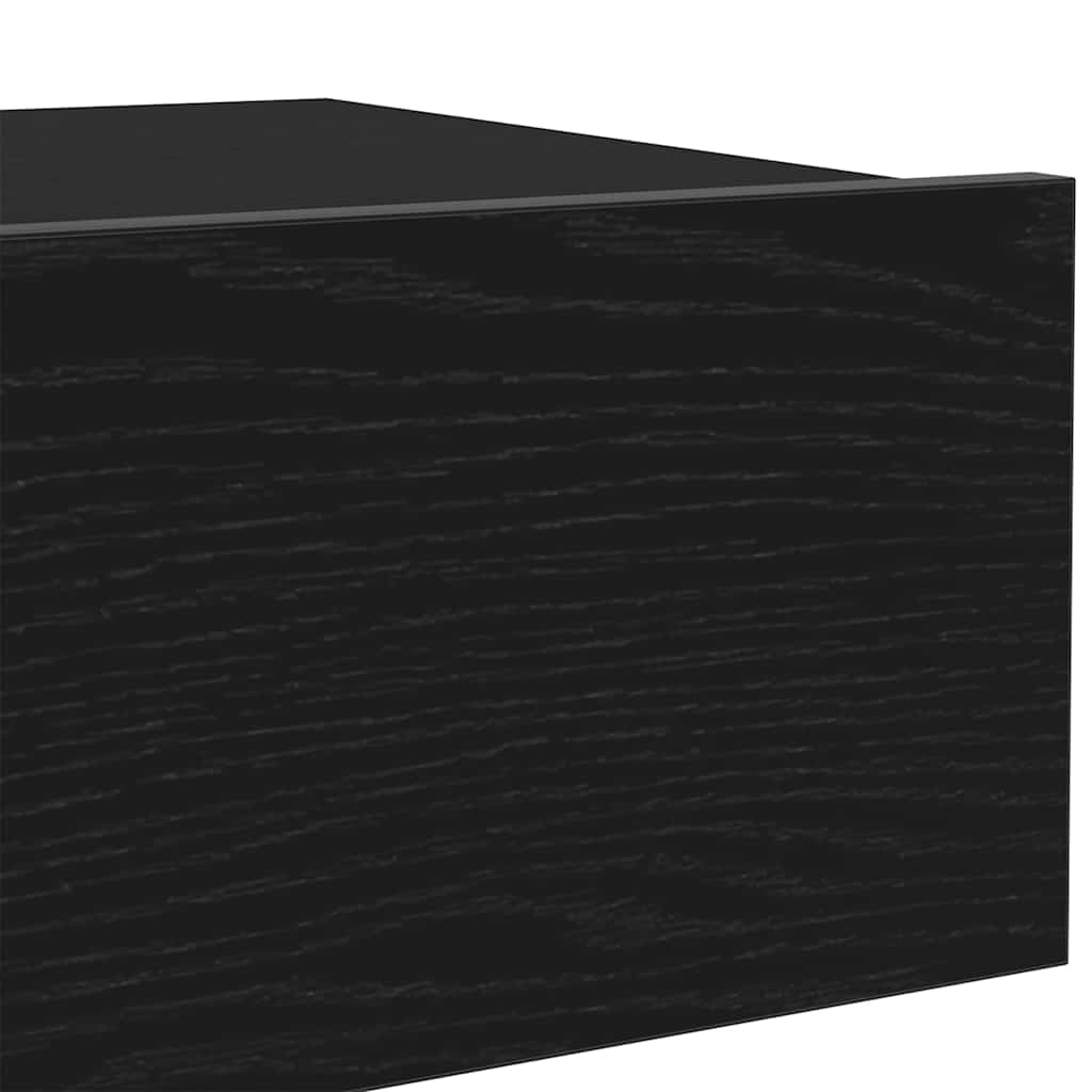 Mobili Porta TV con Luci a LED 2 pz Rovere Nero 60x35x15,5 cm