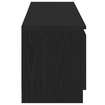 Mobile Porta TV con LED Rovere Nero 120x30x36 cm Multistrato - homemem39