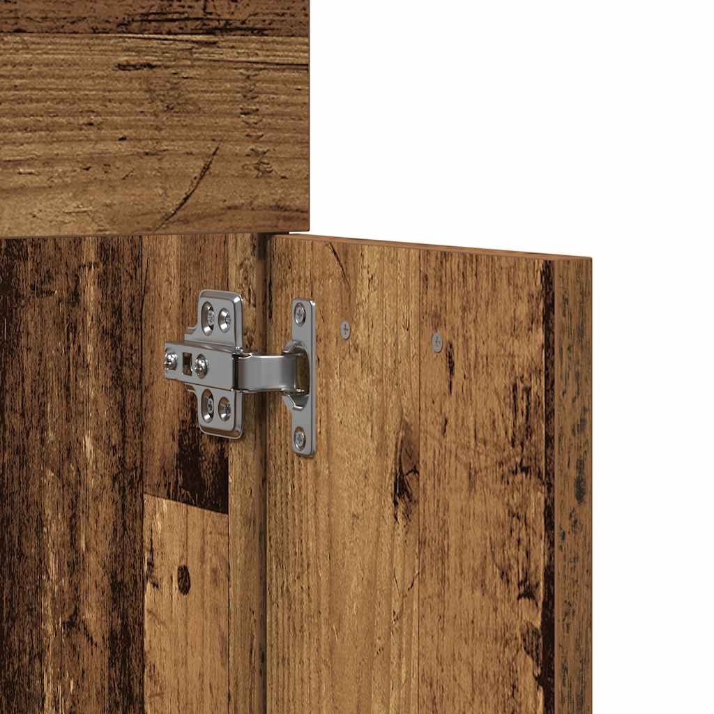 Set Mobili da Bagno 2 pz Legno Antico in Legno Multistrato