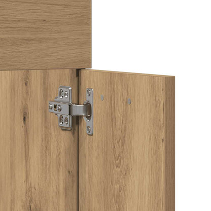 Set Mobili da Bagno 2 pz Rovere Artigianale Legno Multistrato