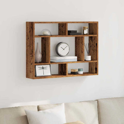 Mensola a Muro Legno Antico 75x16x55 cm in Legno Multistrato | homemem39