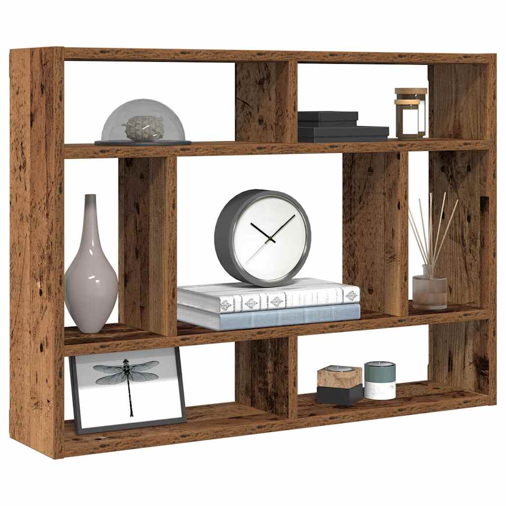 Mensola a Muro Legno Antico 75x16x55 cm in Legno Multistrato