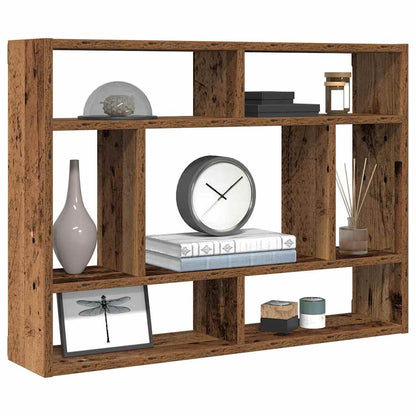 Mensola a Muro Legno Antico 75x16x55 cm in Legno Multistrato