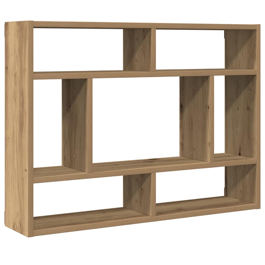 Scaffale a Parete Rovere Artigianale 75x16x55 cm in Truciolato | homemem39