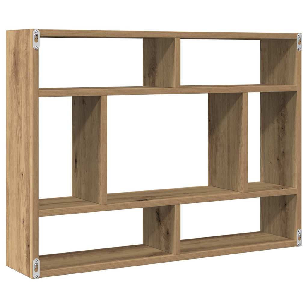 Scaffale a Parete Rovere Artigianale 75x16x55 cm in Truciolato | homemem39