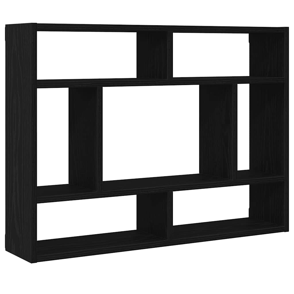 Mensola da parete in rovere nero 75x16x55 cm in legno ingegnerizzato | homemem39