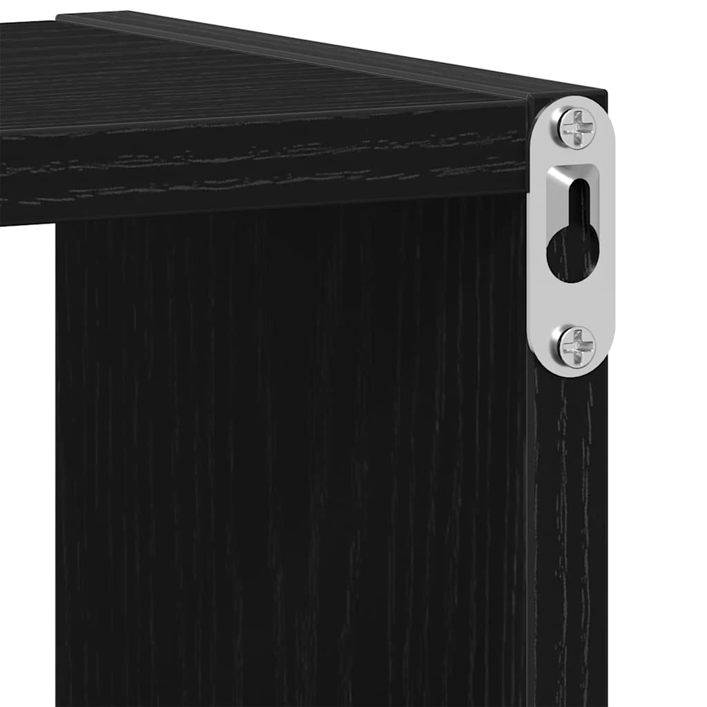 Mensola da parete in rovere nero 75x16x55 cm in legno ingegnerizzato | homemem39