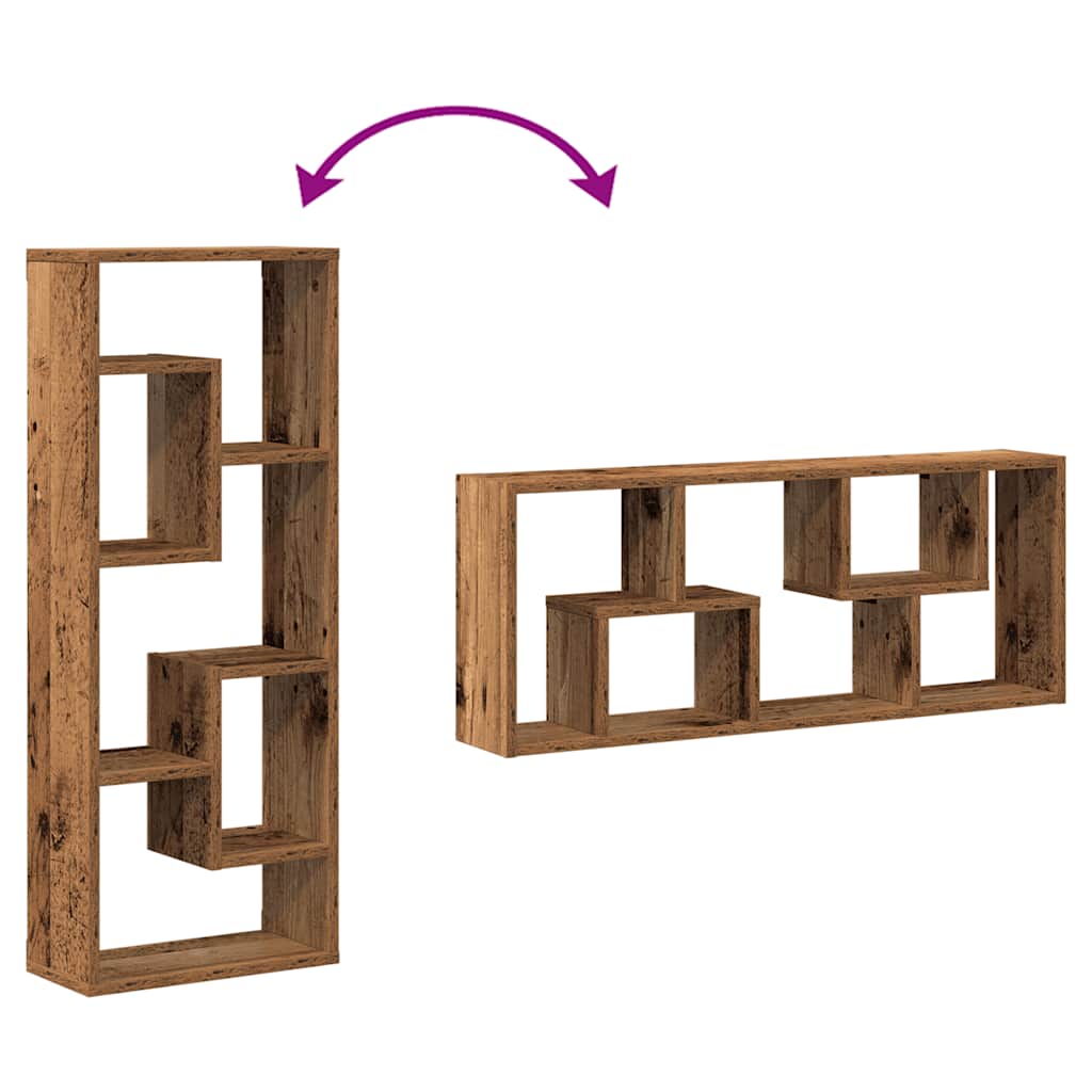 Mensola da parete in legno antico 36x16x90 cm in legno ingegnerizzato | homemem39