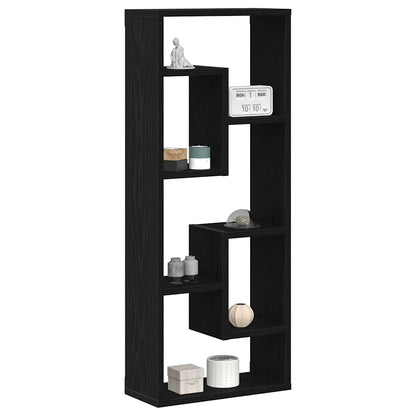 Mensola da parete in rovere nero 36x16x90 cm