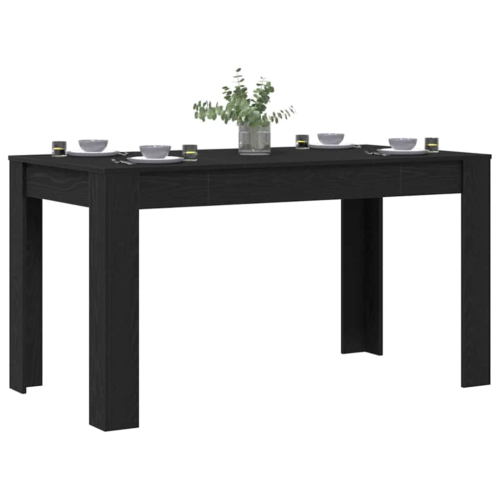 Tavolo da pranzo Rovere Nero 140 x 74,5 x 76 cm polyrattan