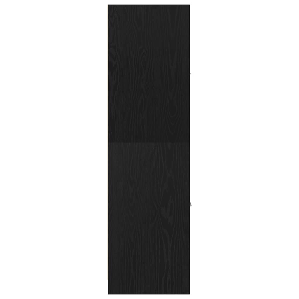 Mobiletto da Farmacia Rovere Nero 30x41x144,5 cm Legno Agglomerato