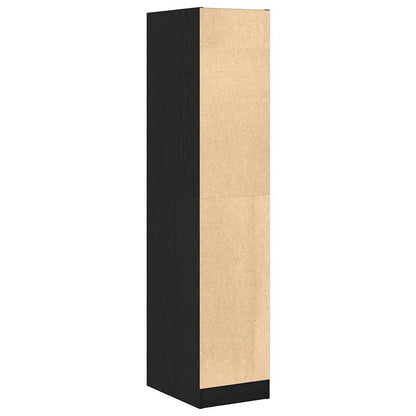 Mobiletto da Farmacia Rovere Nero 30x41x144,5 cm Legno Agglomerato | homemem39