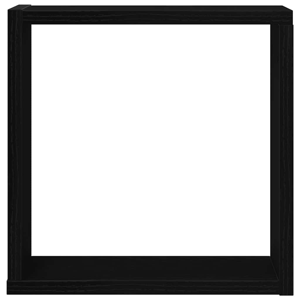 Mensole Parete a Cubo 2 pz Rovere Nero 30x15x30 cm Truciolato | homemem39